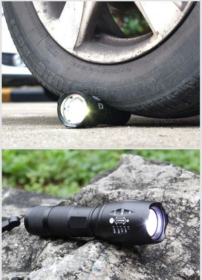 Super-Bright 90000LM LED Tactical Flashlight 5 Modes Zoomable Torch Searchlight