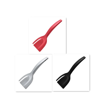 2 in 1 Grip and Flip Tongs Egg Spatula Tongs Clamp Pancake Fried Egg French Toast Omelet Overturned Kitchen Accessories