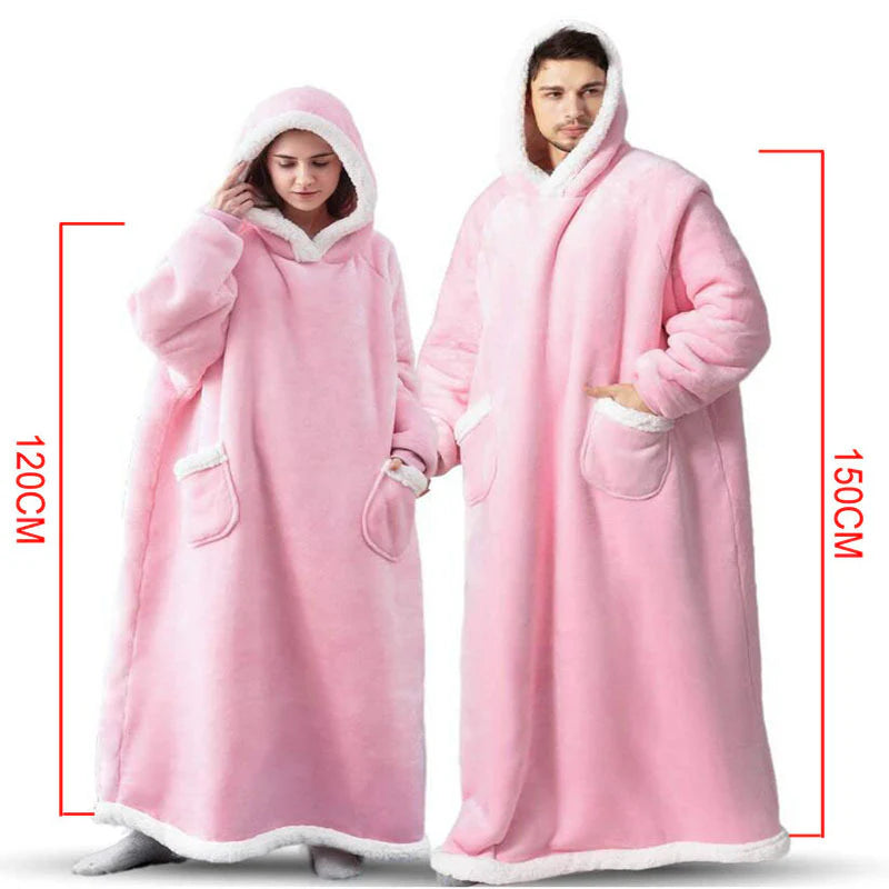 Winter TV Hoodie Blanket Winter Warm Home Clothes Women Men Oversized Pullover with Pockets